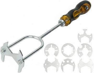 21-in-1 Carbon Steel Telescopic Multifunctional Sink Wrench Complete Kit - 7 Head Swap Fast Multiple Heads, Faucet Tool, Adjustable Car Repair Assembly-Disassembly Tool for Tight Kitchen Spaces, Behind Fixture Use